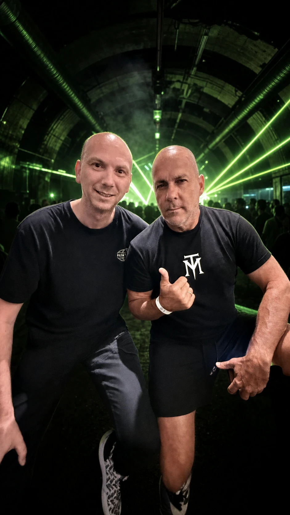 Johan de Leeuw and Theodor Nabuurs together in a neo-rave setting